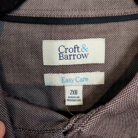 🍉 Croft & Barrow Mens Dress Shirt 2XB - Picture 4 of 4